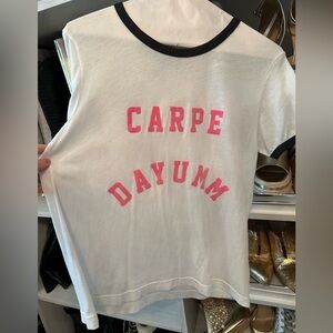 Wildfox White and Pink Graphic Tee